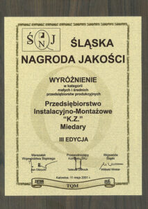 kz wyroznienie slaska nagroda jakosci